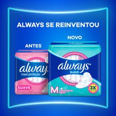Absorvente Always Externo Maxi Proteção Pink Suave com Abas 8 Unidades