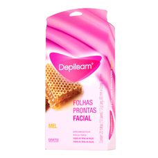Folhas Para Depilação Depilsam Facial Mel com 10 Pares