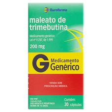 Maleato de Trimebutina Eurofarma 200mg com 30 cápsulas