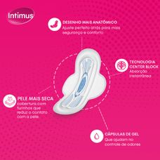 Absorvente Intimus Gel Normal Seca Sem Abas 8 Unidades