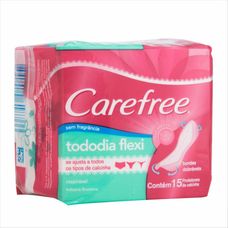 Protetor Diário Carefree Todo Dia Flexi Sem Perfume com 15 Unidades