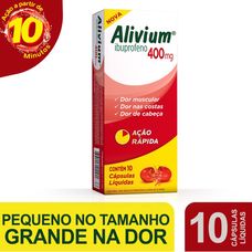 Alivium Mantecorp 400mg com 10 cápsulas gelatinosas