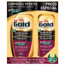 Shampoo+ Condicionador Niely Gold Compridos + Fortes 275ml+ 175ml