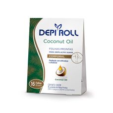 Folhas Para Depilação Depi-Roll Corporal Depi-Roll Oleo Coco com 8 Pares