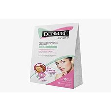 Folhas Para Depilação Depimiel Sensitive Facial Folhas Prontas com 16 Unidades
