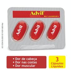 Advil 400mg com 3 cápsulas