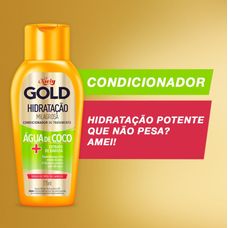 Shampoo+ Condicionador Niely Gold Hidratação Milagrosa Água de Coco + Babosa 275ml+ 175ml