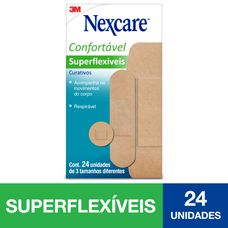 Curativo 3M Nexcare Superflexíveis com 24 Unidades