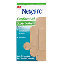 Curativo 3M Nexcare Superflexíveis com 24 Unidades