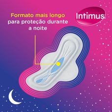 Absorvente Intimus Noturno Cobertura Suave com Abas 30 Unidades