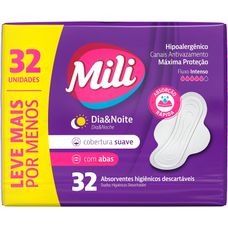 Absorvente Mili Total Suave com Abas com 32 Unidades