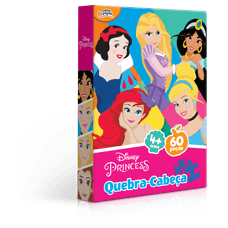 Quebra-Cabeça Hasbro Princesas com 60 Peças