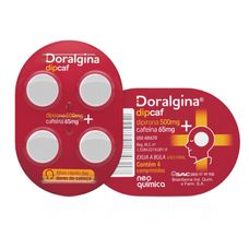 Doralgina Neo Quimica 500mg+ 65mg com 4 comprimidos