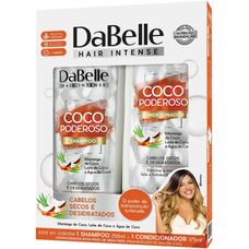 Kit Shampoo Dabelle Coco Poderoso 250ml + Condicionador Dabelle Coco Poderoso 175ml