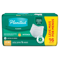 Roupa Intima Plenitud Classic P/M 16 Unidades
