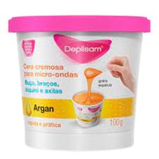 Cera Depilatória Depilsam Microondas Óleo de Argan 100g