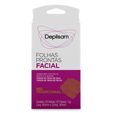 Folhas Para Depilação Depilsam Facial Mel com 10 Pares