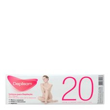 Lenço Para Depilação Depilsam com 20 Folhas