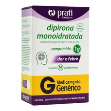 Dipirona Sódica Prati 1000mg com 10 comprimidos
