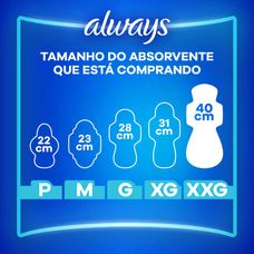 Absorvente Always Noites Tranquilas Seca com Abas Hiper Longo 10 Unidades