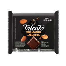 Chocolate Talento Mini Meio Amargo E Amêndoas 25g