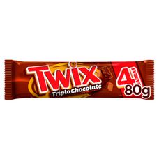 Chocolate Twix Triplo 4 Barras 80g