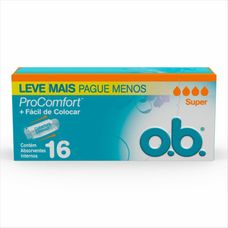 Absorvente O.B Procomfort Interno Super Leve Mais Pague Menos 16 Unidades