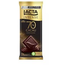 Chocolate Tablete Leite Intense Lacta 70% Cacau Intenso Macio 85g