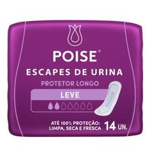 Protetor Diario Poise Longo Absorcao Leve 14 Unidades