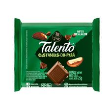 Chocolate Talento Mini Castanha Do Pará Verde 25g
