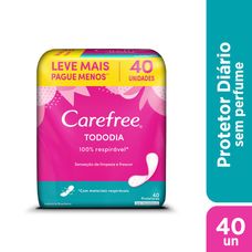Protetor Diáriocarefree Brisa Sem Perfume Econômico com 40 Unidades