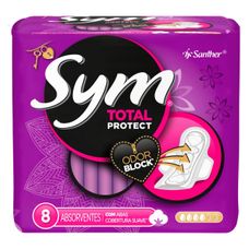 Absorvente Sym Cobertura Suave com Abas Leve 8 Pague 7