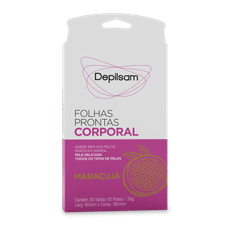 Folhas Para Depilação Depilsam Corporal Maracujá com 20 Unidades