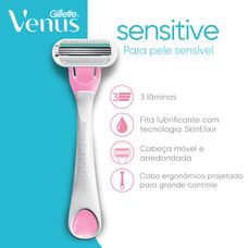 Aparelho Depilatório Gillette Venus Sensitive com 2 Unidades