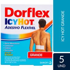 Dorflex Icy Hot Adesivo Flexível Grande com 5 Unidades