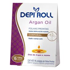 Folha Pronta Para Depilação Depi Roll Corporal Argan com 8 Folhas