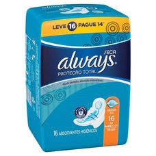 Absorvente Always Maxi Proteção Seca com Abas 16 Unidades