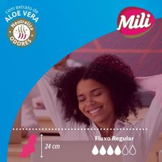 Absorvente Mili Conforto Total com Abas Suave Leve 16 Pague 14