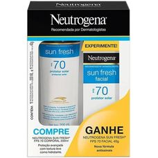 Kit Prot Solar Neutrog Sun Fresh Corp Fps70 200ml+gratis Prot Solar Neutrog Sun Fresh Facial Fps70