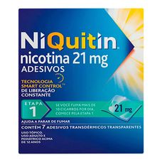 Niquitin Perrigo Do Brasil 21mg com 7 Adesivos Transparentes de Liberação Prolongada