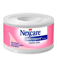 Fita Micropore Nexcare 3M Corta Reto Branco 25Mmx4,5M