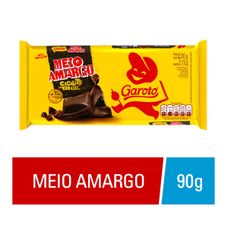 Chocolate Garoto Tablete Meio Amargo 90g