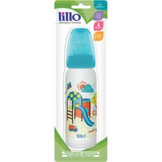 Mamadeira Lillo Divertida Bico de Silicone Ortodôntico +6 Meses Azul 240ml