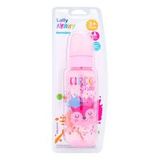 Mamadeira Lolly Bico Universal Tip Color Rosa Desenhos Sortidos 240ml
