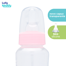 Mamadeira Lolly Zoo Bico de Silicone Redondo Rosa 240ml