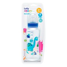 Mamadeira Lolly Bico de Silicone Ortodôntico Azul 250ml