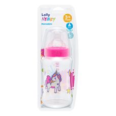 Mamadeira Lolly Big Viva Ortodôntica Rosa com 330ml