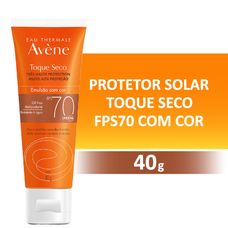 Protetor Solar Avène Toque Seco Emulsão Com Cor Fps 70 40g