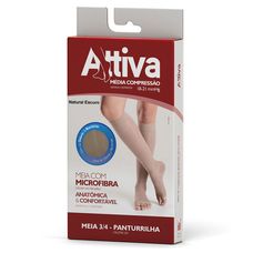 Meia Panturrilha Sigvaris Tamanho Extra Grande Natural Escuro