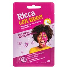 Máscara Facial Ricca Goji Berro Iluminadora E Clareadora 10g